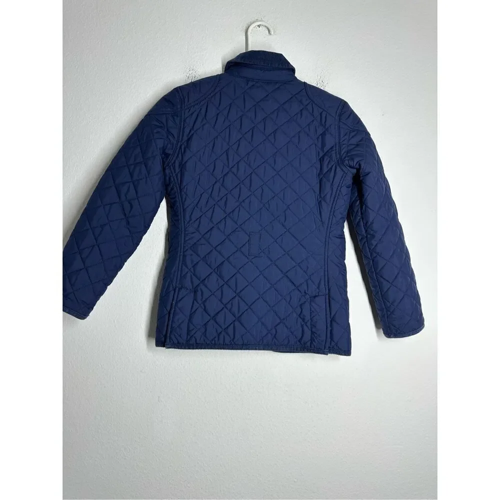 Ralph Lauren Quilted Corduroy Jacket Kids Size M 8/10 No Belt Snap Closure